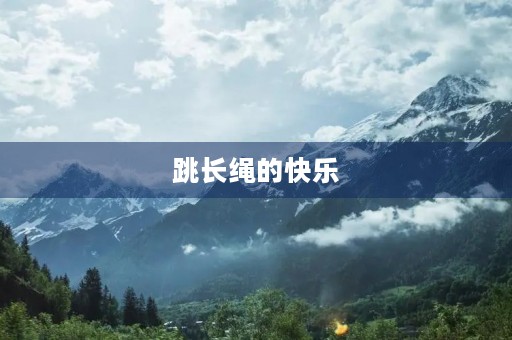 跳长绳的快乐 跳长绳的快乐