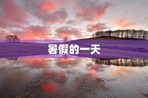 暑假的一天 暑假的一天