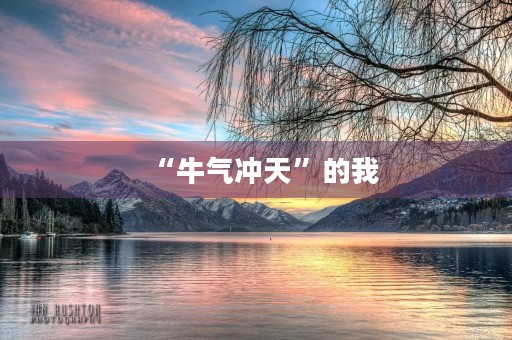 “牛气冲天”的我 “牛气冲天”的我