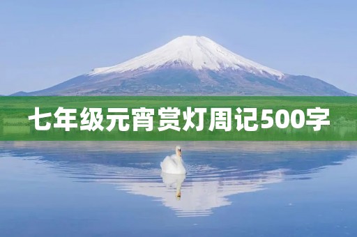 七年级元宵赏灯周记500字 七年级元宵赏灯周记500字