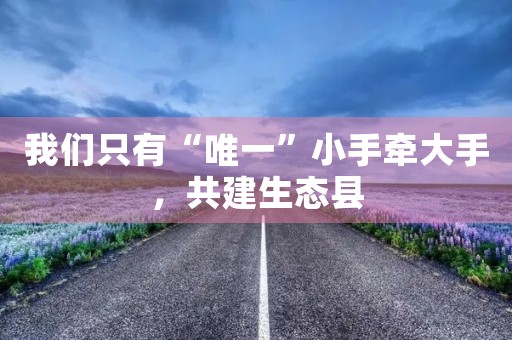 我们只有“唯一”小手牵大手,共建生态县 我们只有“唯一”小手牵大手,共建生态县