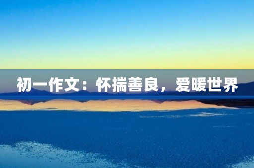 初一作文：怀揣善良，爱暖世界