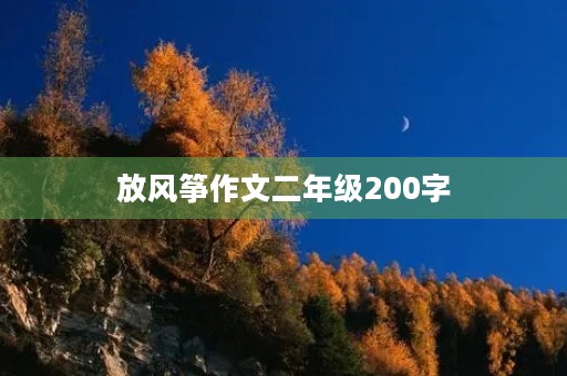 放风筝作文二年级200字 放风筝作文二年级200字