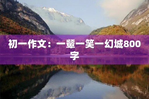 初一作文:一颦一笑一幻城800字 初一作文:一颦一笑一幻城800字