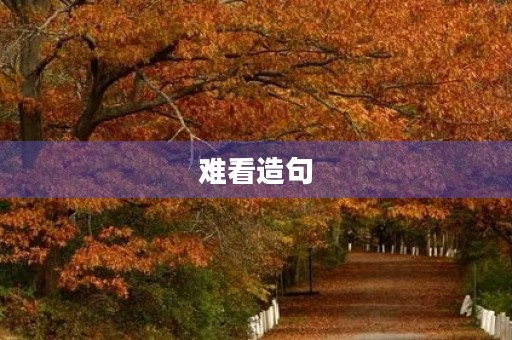 难看造句