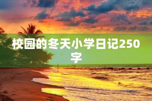 校园的冬天小学日记250字 校园的冬天小学日记250字