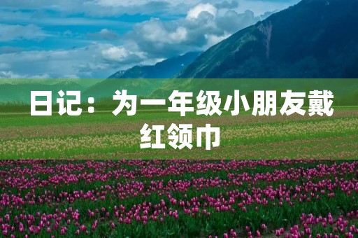 日记:为一年级小朋友戴红领巾 日记:为一年级小朋友戴红领巾