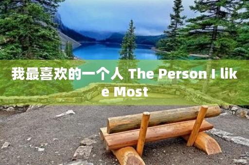 我最喜欢的一个人 The Person I like Most