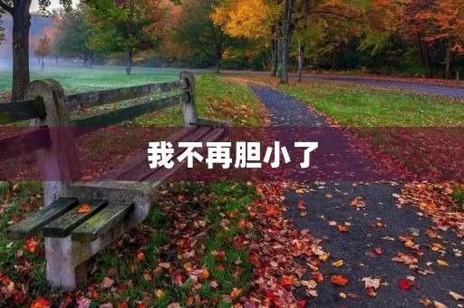 我不再胆小了 我不再胆小了