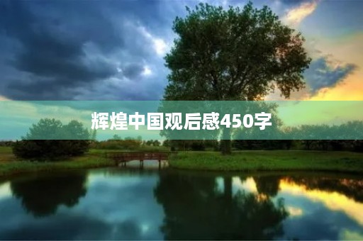 辉煌中国观后感450字 辉煌中国观后感450字