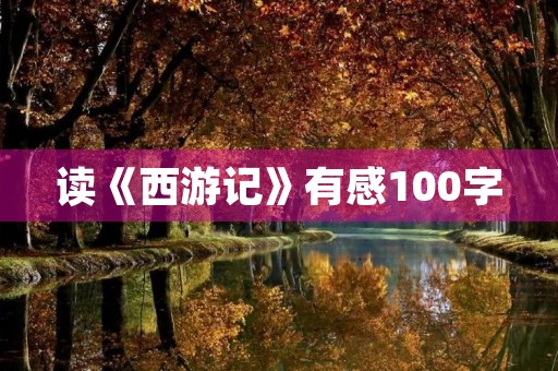 读《西游记》有感100字