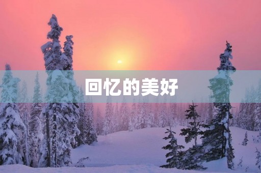 回忆的美好 回忆的美好