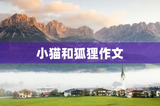 小猫和狐狸作文 小猫和狐狸作文
