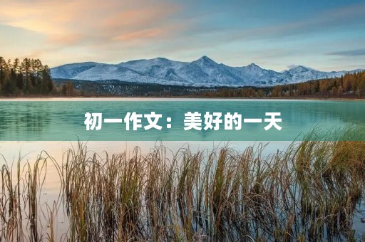 初一作文:美好的一天 初一作文:美好的一天
