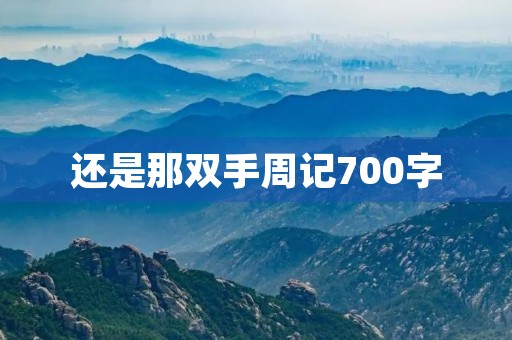 还是那双手周记700字