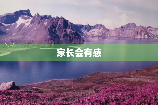 家长会有感 家长会有感
