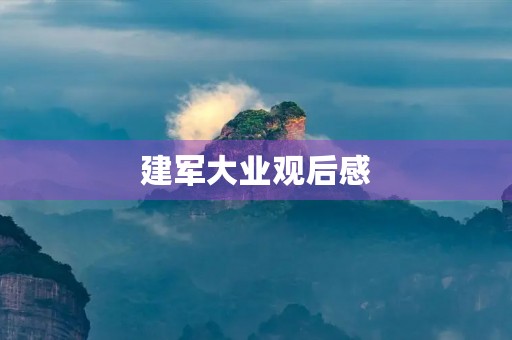 建军大业观后感