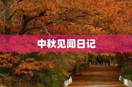 中秋见闻日记 中秋见闻日记