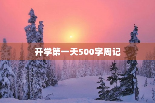 开学第一天500字周记
