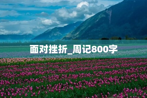 面对挫折_周记800字 面对挫折_周记800字