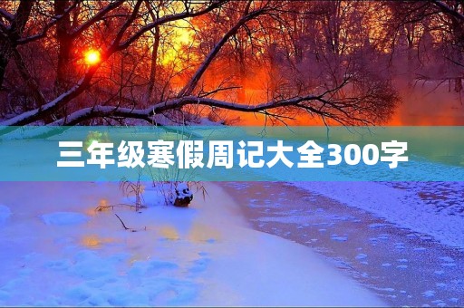 三年级寒假周记大全300字 三年级寒假周记大全300字