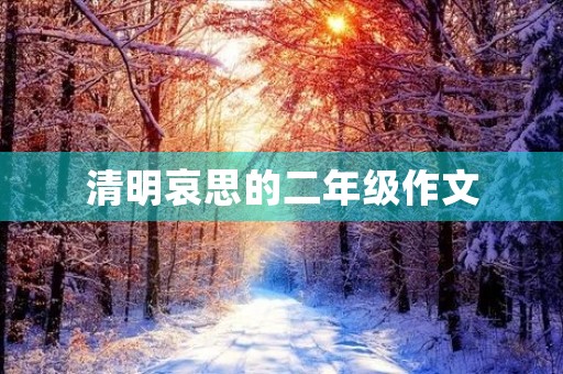 清明哀思的二年级作文 清明哀思的二年级作文