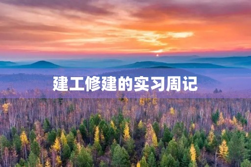 建工修建的实习周记 建工修建的实习周记