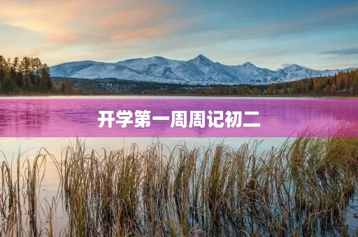 开学第一周周记初二 开学第一周周记初二