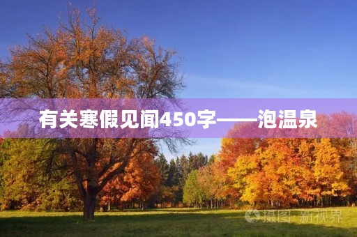 有关寒假见闻450字——泡温泉 有关寒假见闻450字——泡温泉