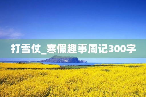 打雪仗_寒假趣事周记300字 打雪仗_寒假趣事周记300字