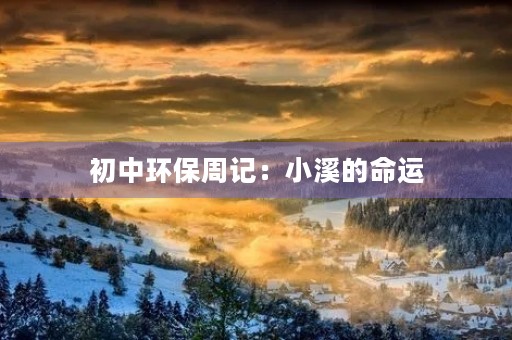 初中环保周记：小溪的命运