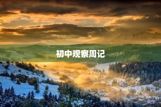 初中观察周记 初中观察周记
