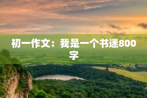 初一作文:我是一个书迷800字 初一作文:我是一个书迷800字