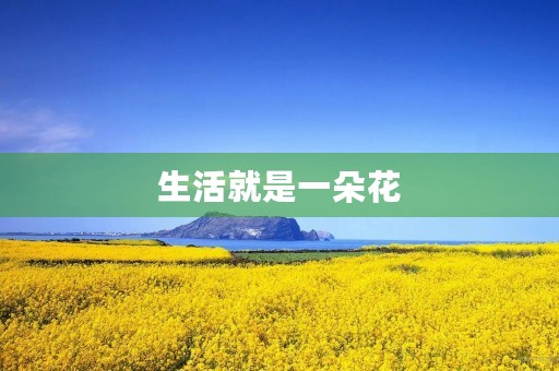 生活就是一朵花 生活就是一朵花