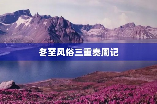 冬至风俗三重奏周记 冬至风俗三重奏周记