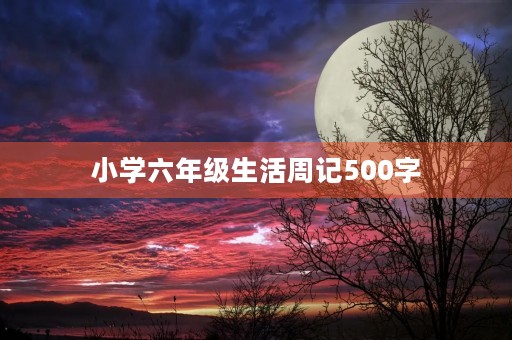 小学六年级生活周记500字 小学六年级生活周记500字