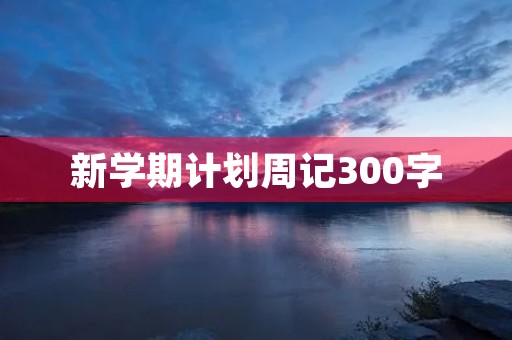 新学期计划周记300字
