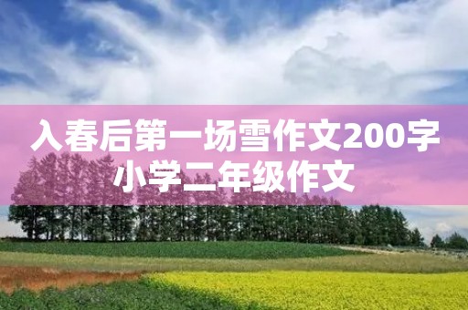 入春后第一场雪作文200字小学二年级作文 入春后第一场雪作文200字小学二年级作文