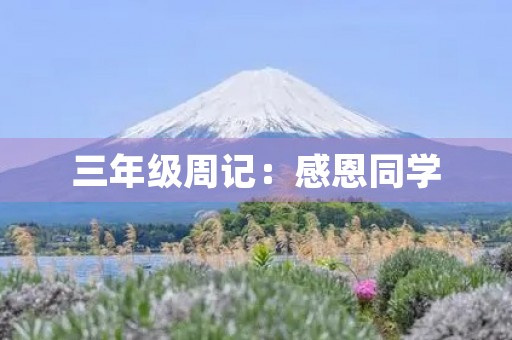 三年级周记:感恩同学 三年级周记:感恩同学