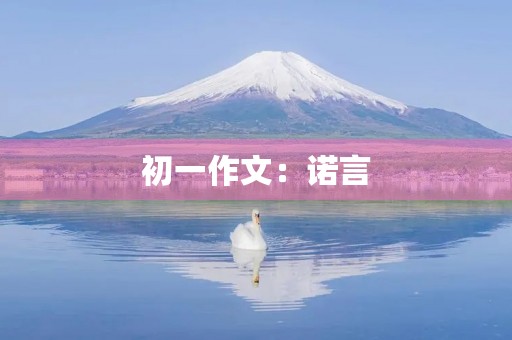 初一作文:诺言 初一作文:诺言