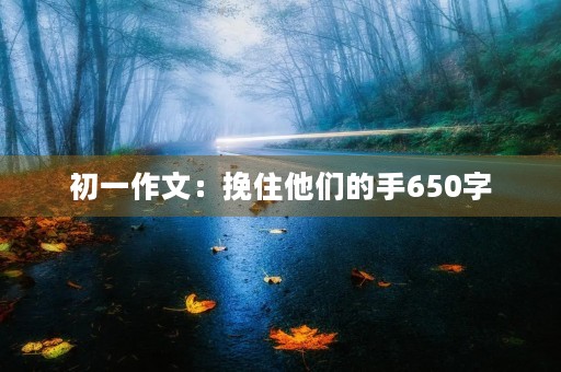 初一作文:挽住他们的手650字 初一作文:挽住他们的手650字