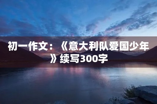 初一作文：《意大利队爱国少年》续写300字
