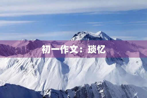 初一作文：琐忆