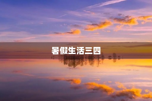暑假生活三四 暑假生活三四