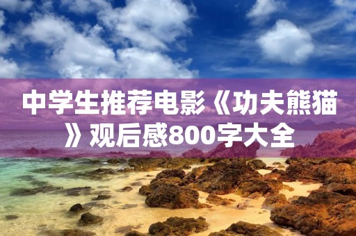 中学生推荐电影《功夫熊猫》观后感800字大全