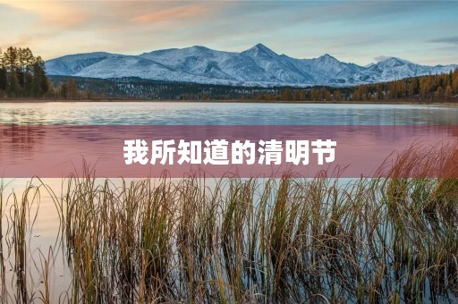 我所知道的清明节
