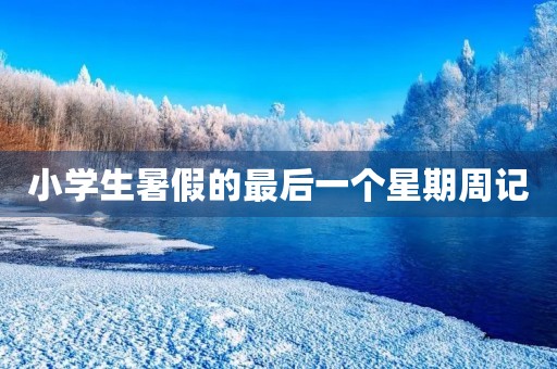 小学生暑假的最后一个星期周记 小学生暑假的最后一个星期周记