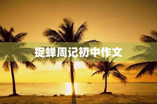 捉蝉周记初中作文