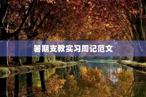 暑期支教实习周记范文 暑期支教实习周记范文