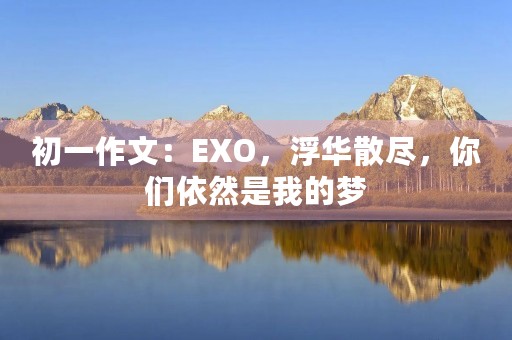 初一作文：EXO，浮华散尽，你们依然是我的梦
